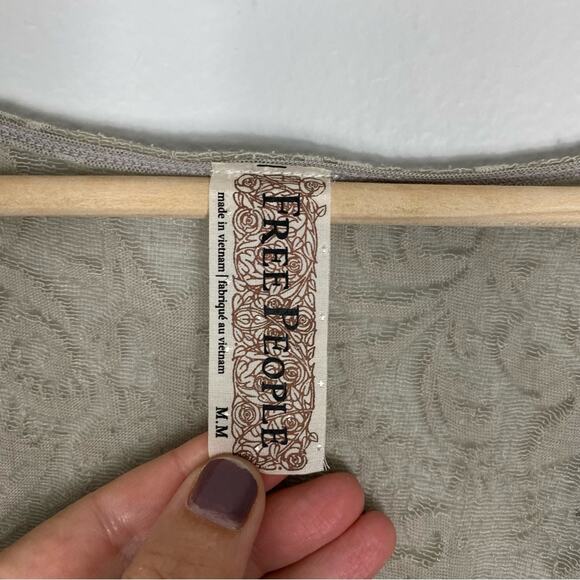 Free People Floral Lace Fit and Flare Dress Medium - Picture 8 of 12